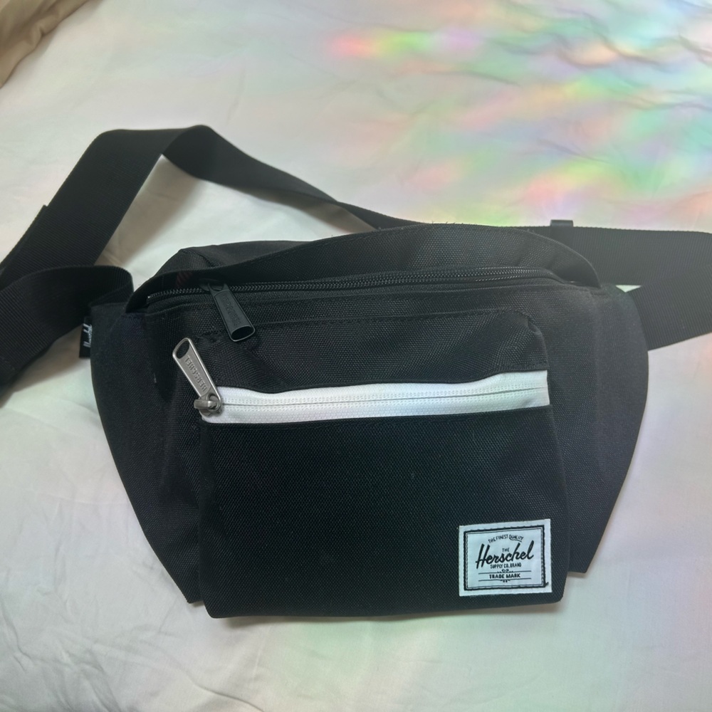 Herschel Supply Company Black and White Belt Bag Minimalist Design
